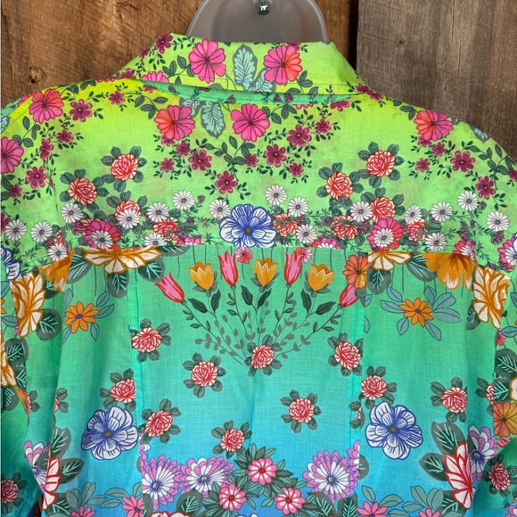 Johnny Was Cotton Blouse - Size Medium - Picture 7 of 12